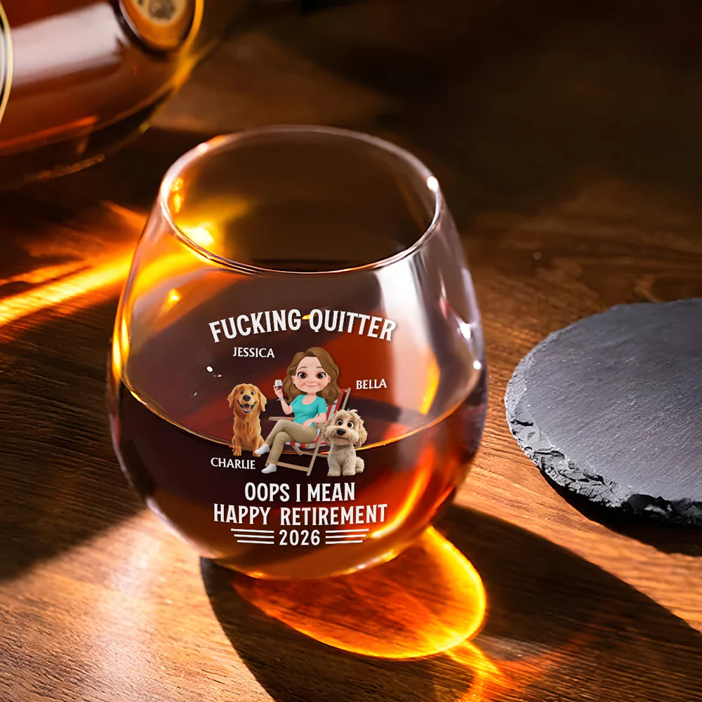 Cheers To Freedom - Personalized Custom Wine Glass - Image 2