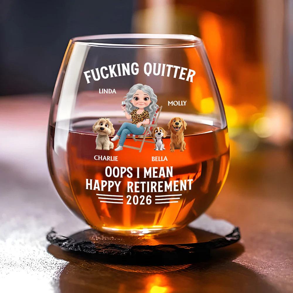 Cheers To Freedom - Personalized Custom Wine Glass - Image 3