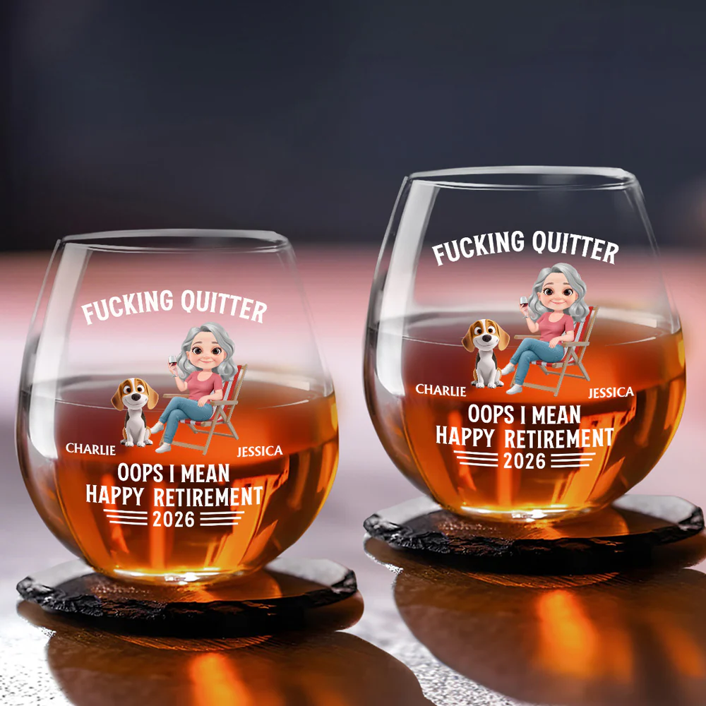 Cheers To Freedom - Personalized Custom Wine Glass - Image 4