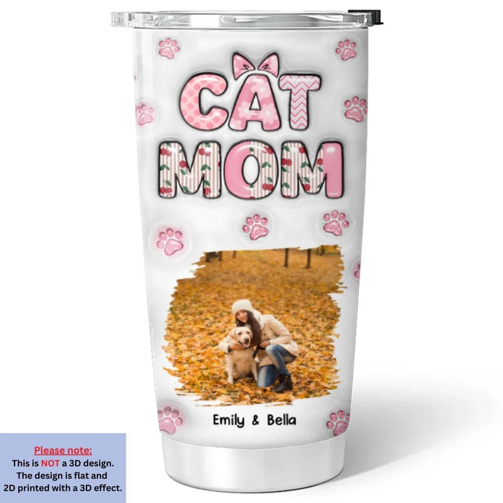 Cherry On Top Cat Version Photo 2 - Personalized Custom 3D Inflated Effect Tumbler - Image 3