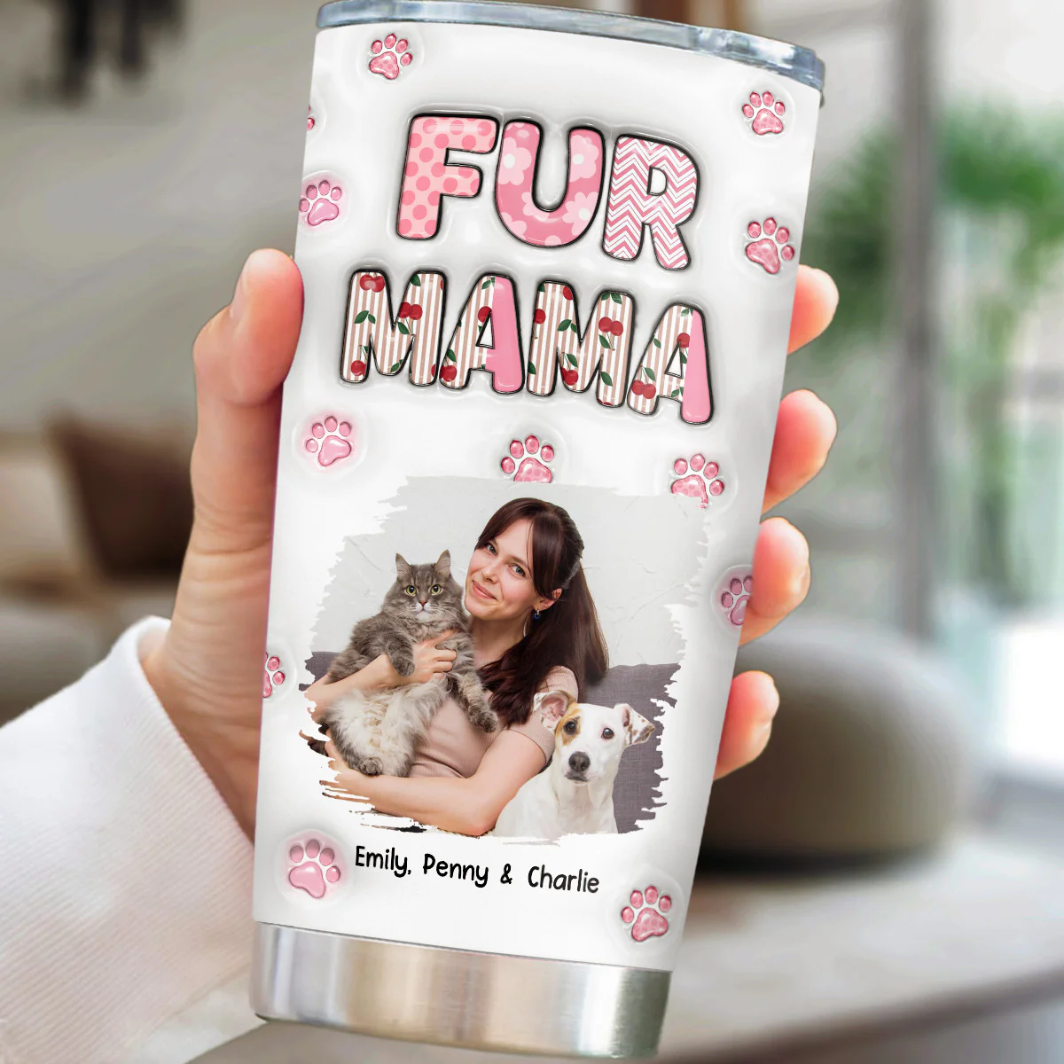 Cherry On Top Fur Version Photo 2 - Personalized Custom 3D Inflated Effect Tumbler - Image 2