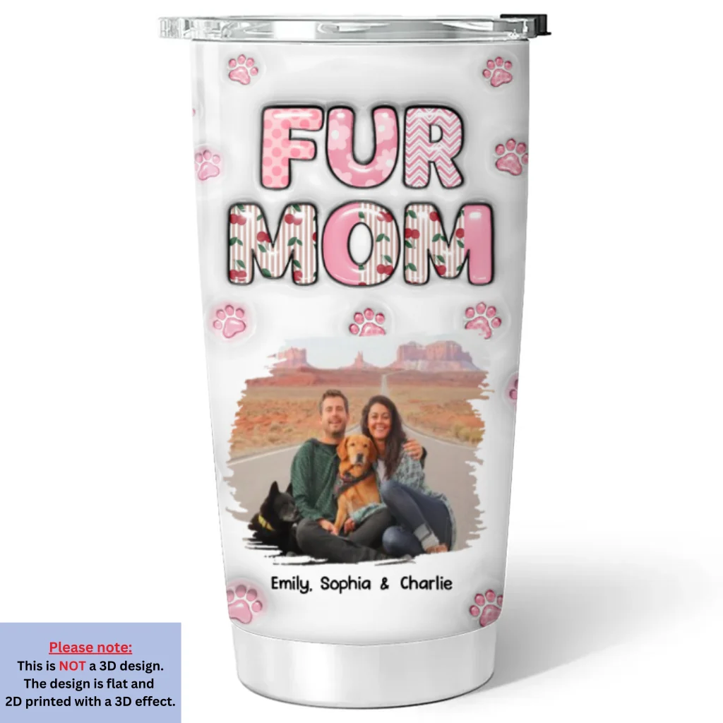 Cherry On Top Fur Version Photo 2 - Personalized Custom 3D Inflated Effect Tumbler - Image 3