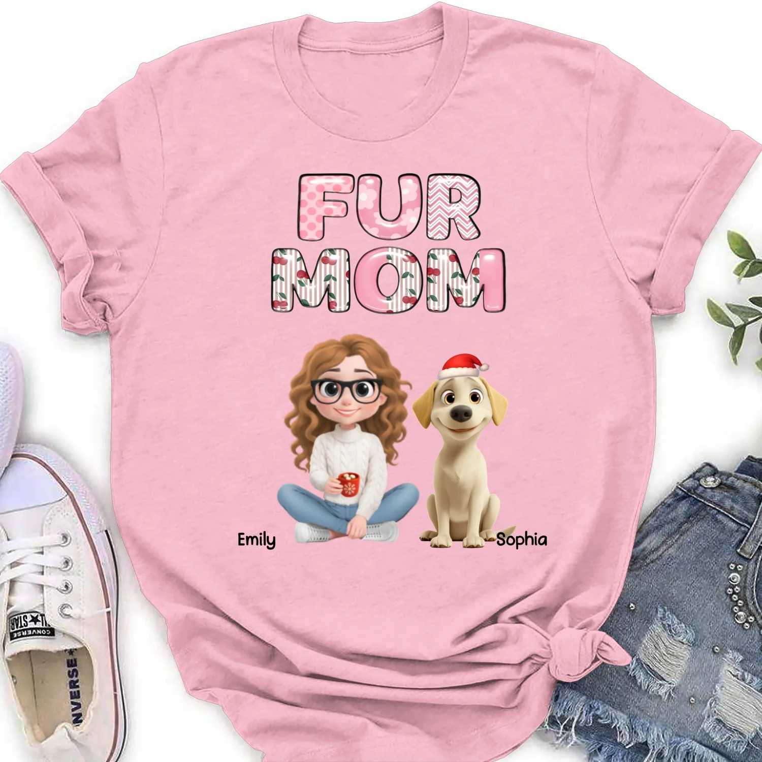 Cherry On Top Of Us - Personalized Custom Women's T-shirt - Image 6