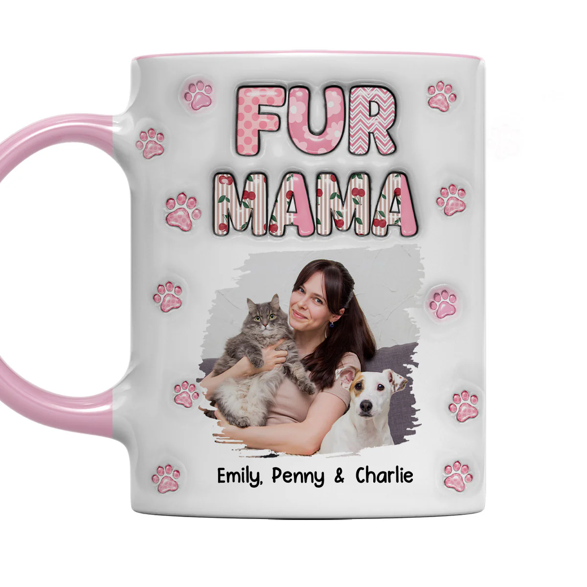 Cherry On Top Of Us Photo - Personalized Custom 3D Inflated Effect Accent Mug