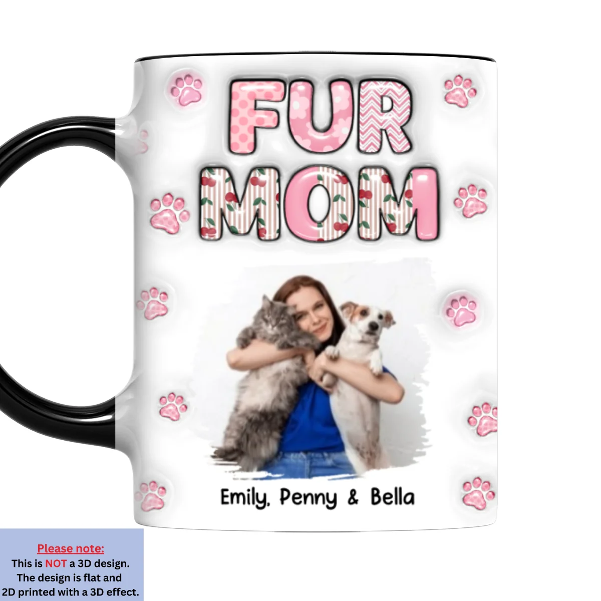 Cherry On Top Of Us Photo - Personalized Custom 3D Inflated Effect Accent Mug - Image 6