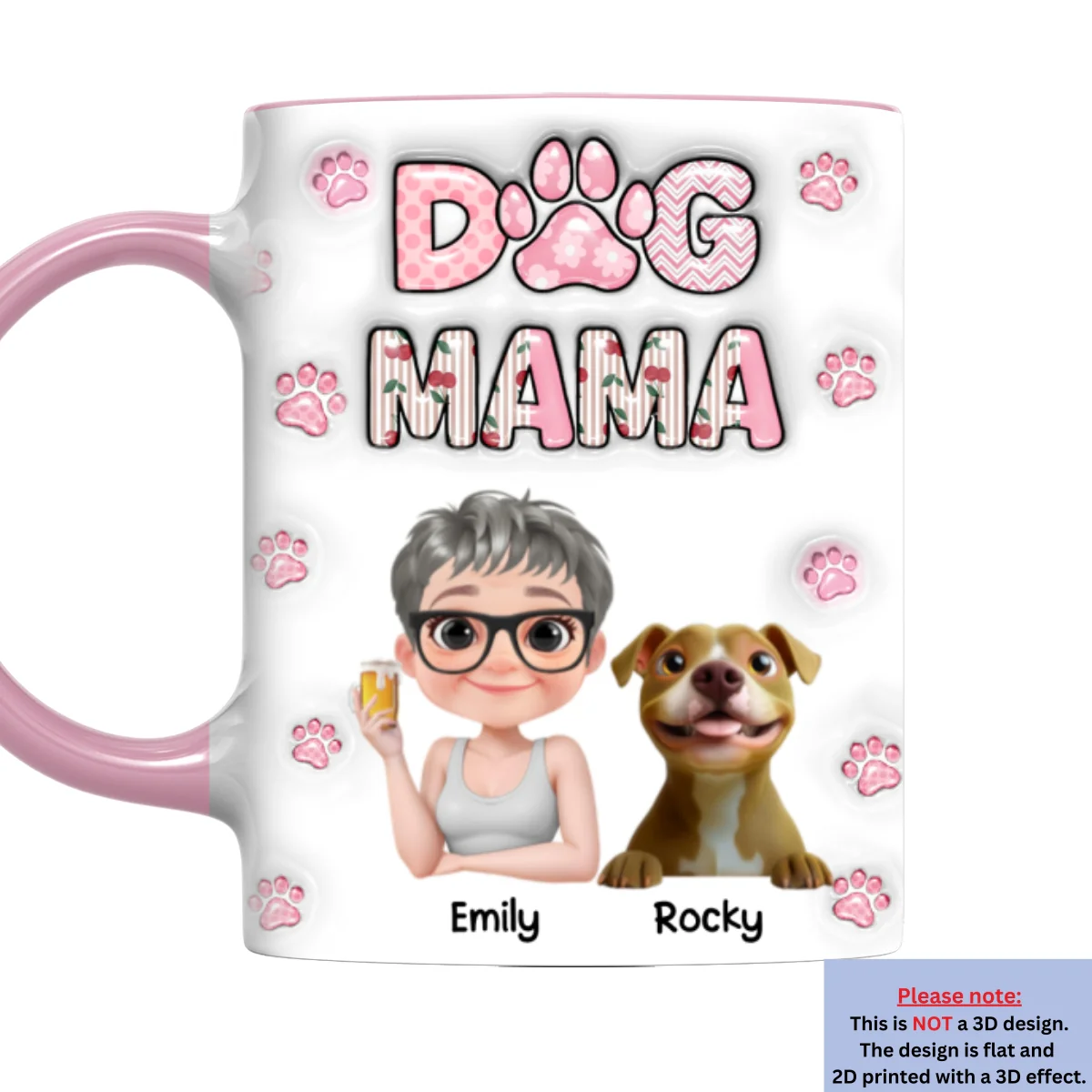 Cherry On Top - Personalized Custom 3D Inflated Effect Accent Mug - Image 6