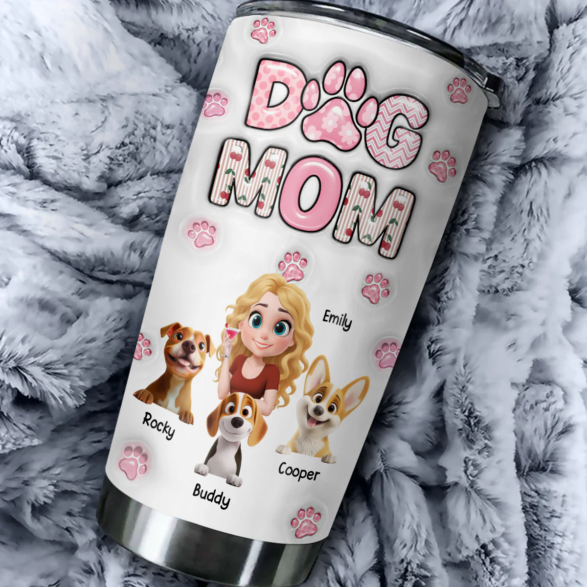 Cherry On Top - Personalized Custom 3D Inflated Effect Tumbler - Image 4