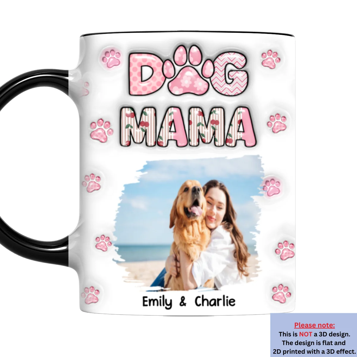 Cherry On Top Photo - Personalized Custom 3D Inflated Effect Accent Mug - Image 4