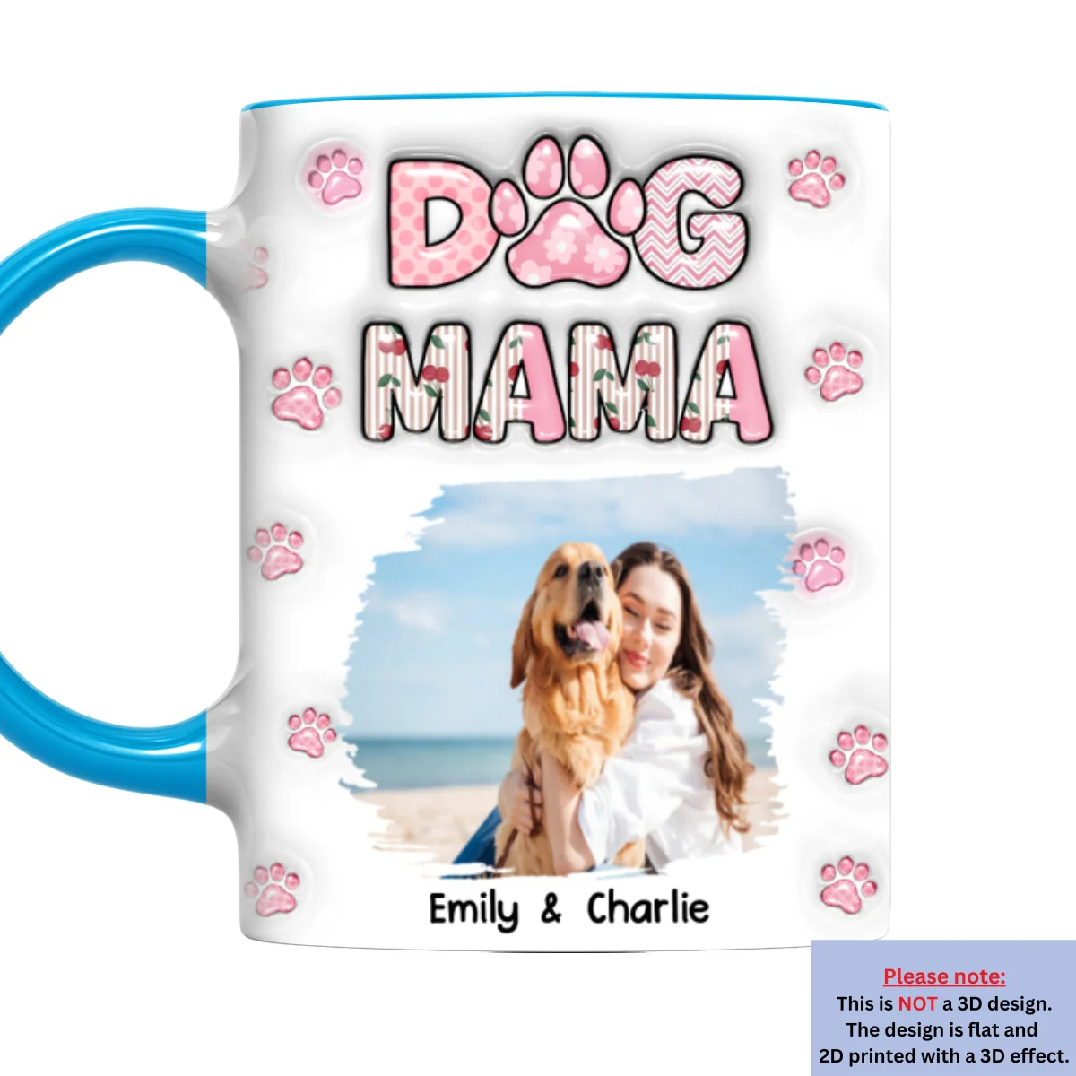 Cherry On Top Photo - Personalized Custom 3D Inflated Effect Accent Mug - Image 5