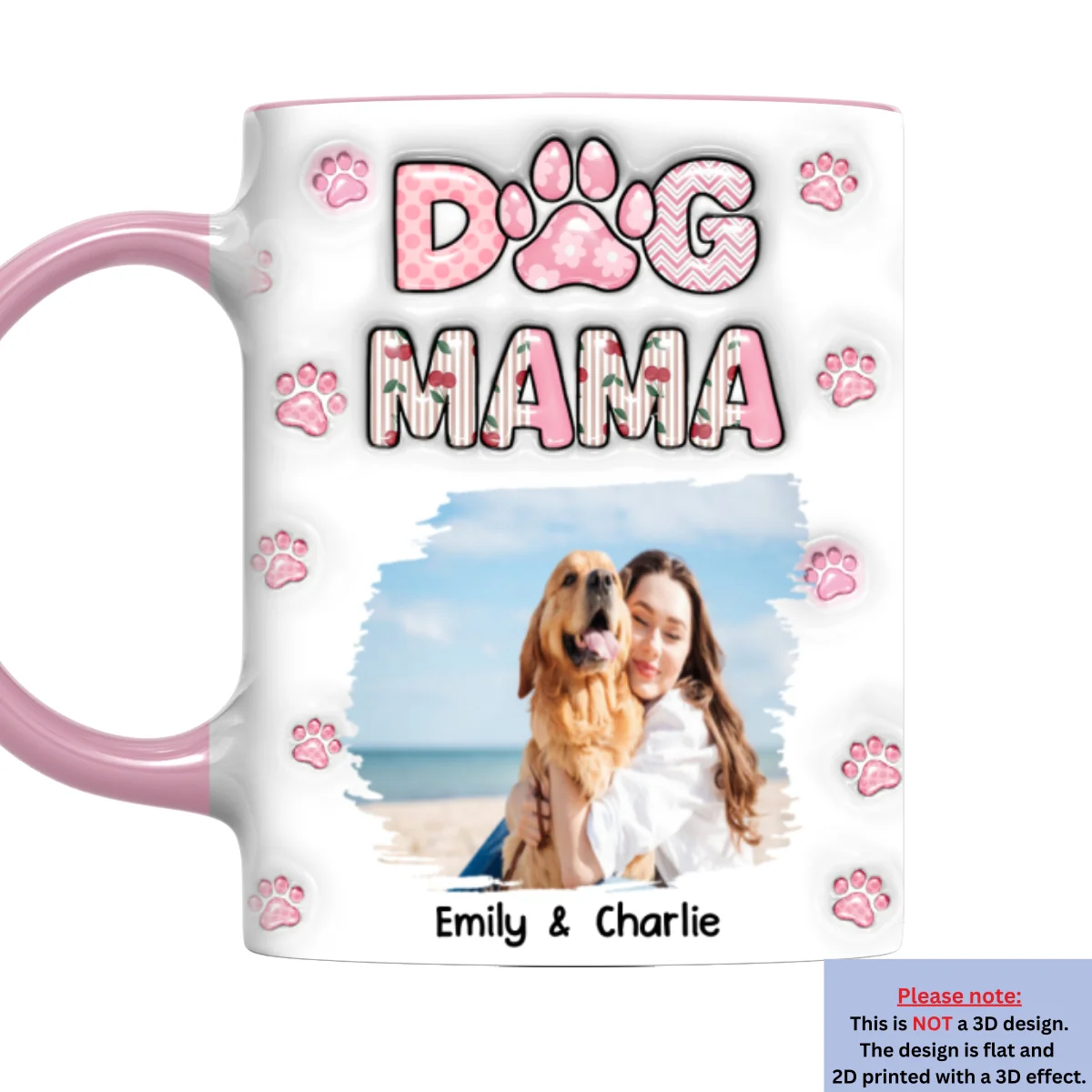 Cherry On Top Photo - Personalized Custom 3D Inflated Effect Accent Mug - Image 6