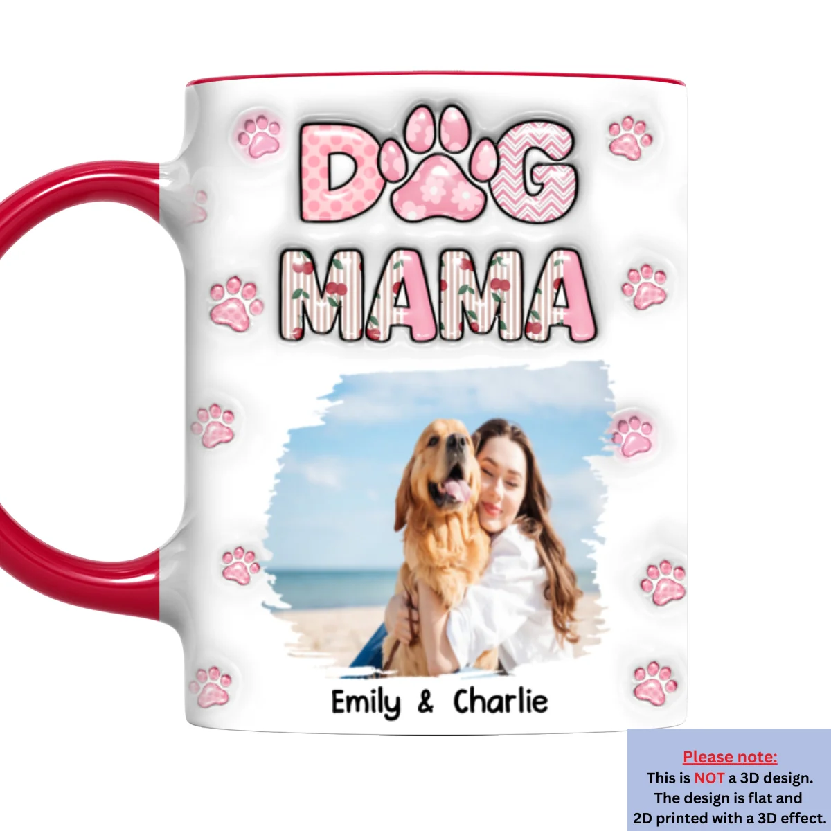 Cherry On Top Photo - Personalized Custom 3D Inflated Effect Accent Mug - Image 7