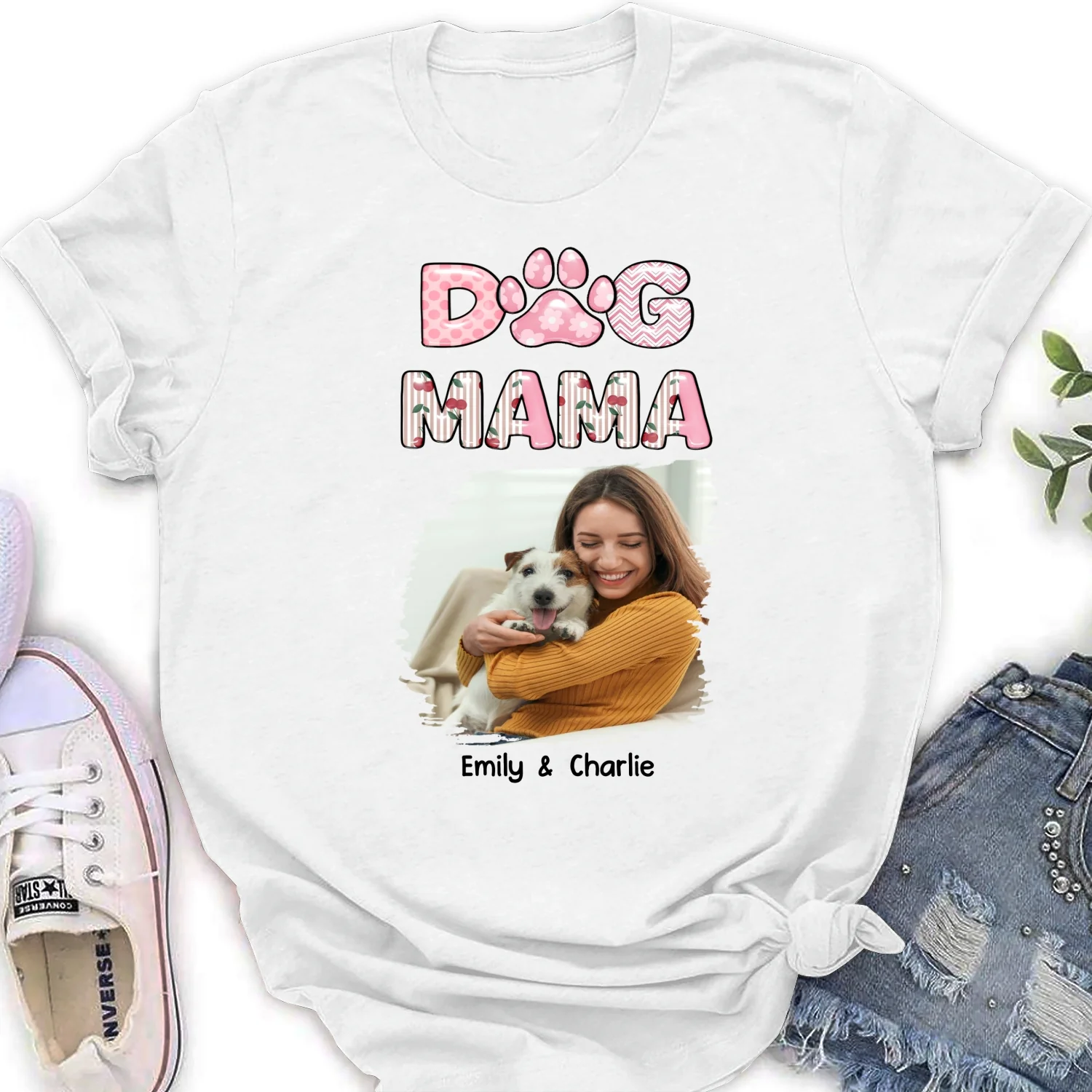 Cherry On Top Photo - Personalized Custom Women's T-shirt - Image 3