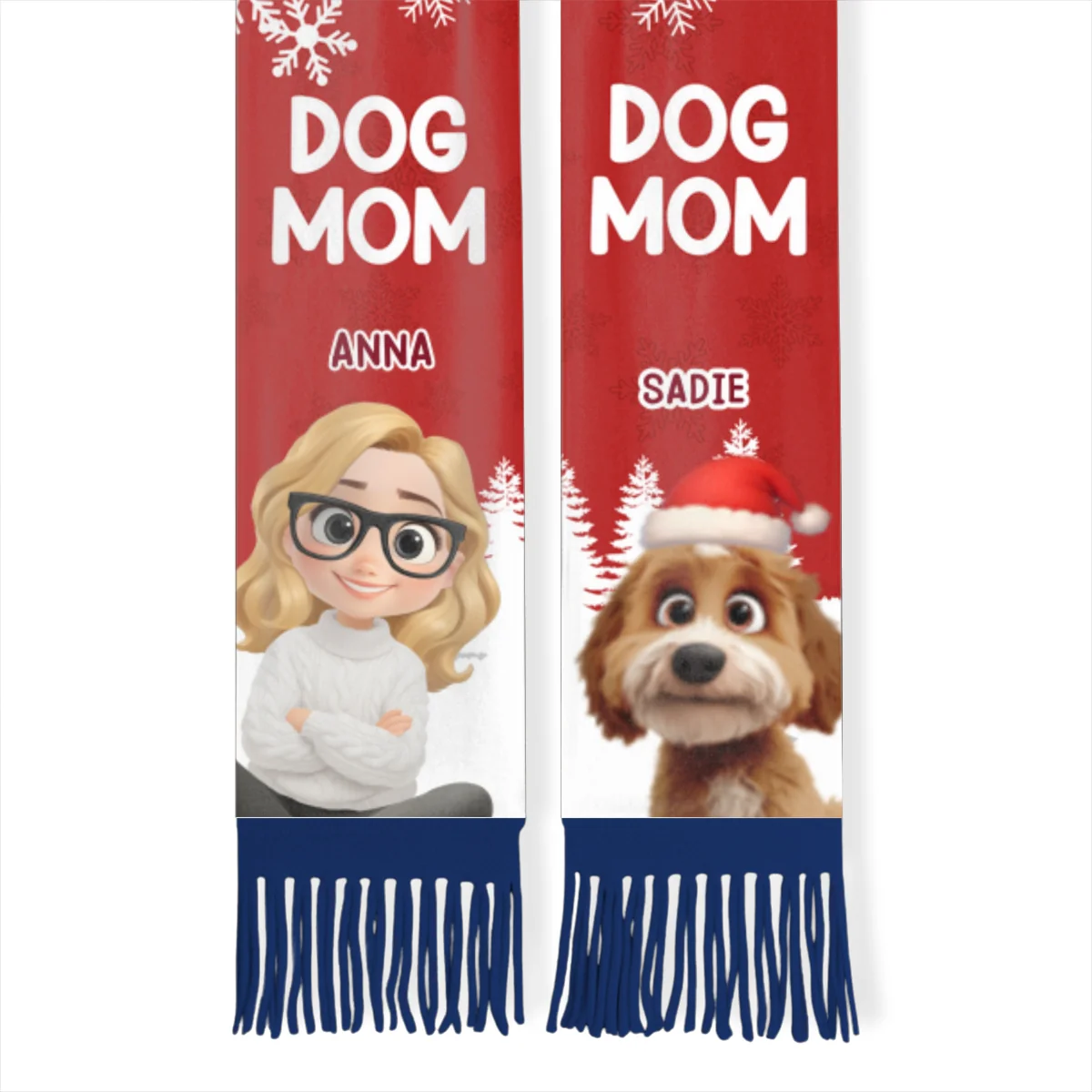 Christmas 2025 Dog Mom - Personalized Custom Scarf - Image 10