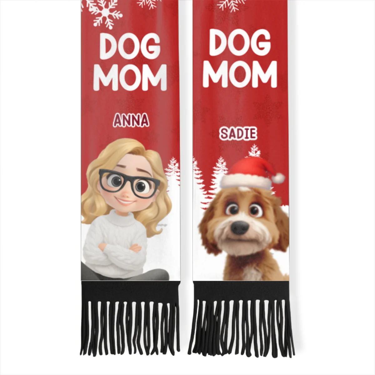 Christmas 2025 Dog Mom - Personalized Custom Scarf - Image 11