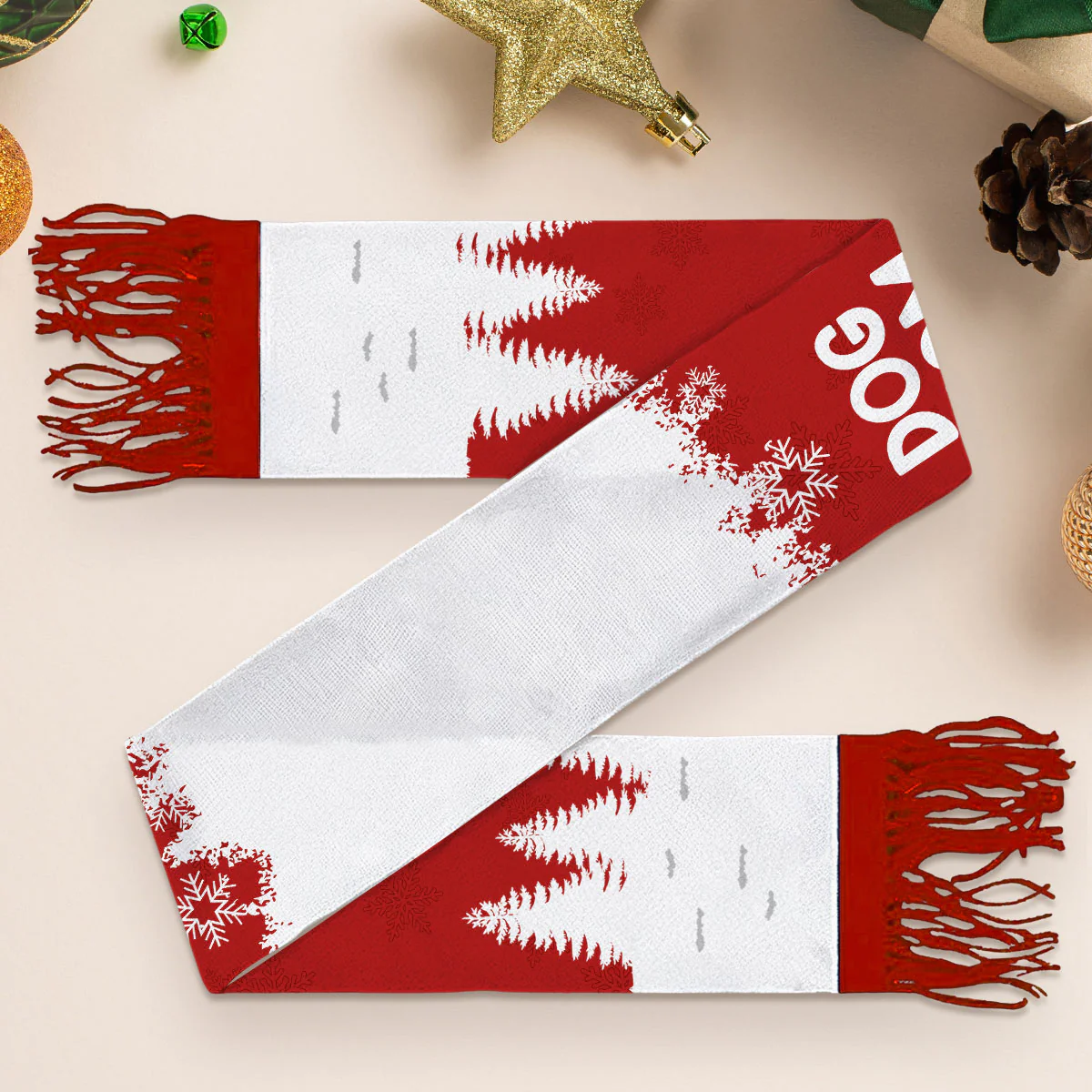 Christmas 2025 Dog Mom - Personalized Custom Scarf - Image 4