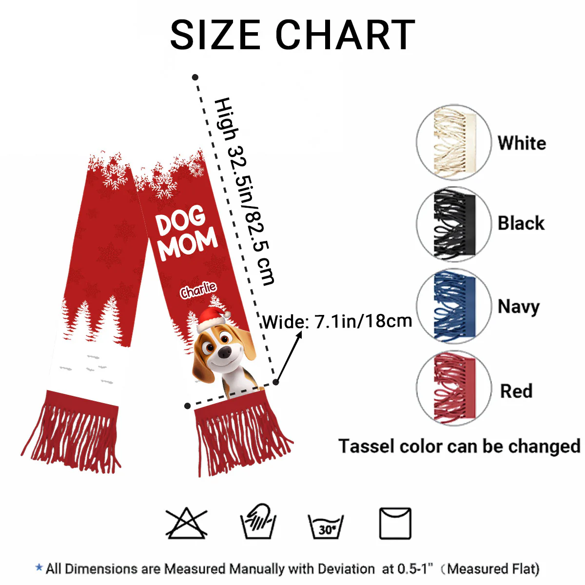 Christmas 2025 Dog Mom - Personalized Custom Scarf - Image 6