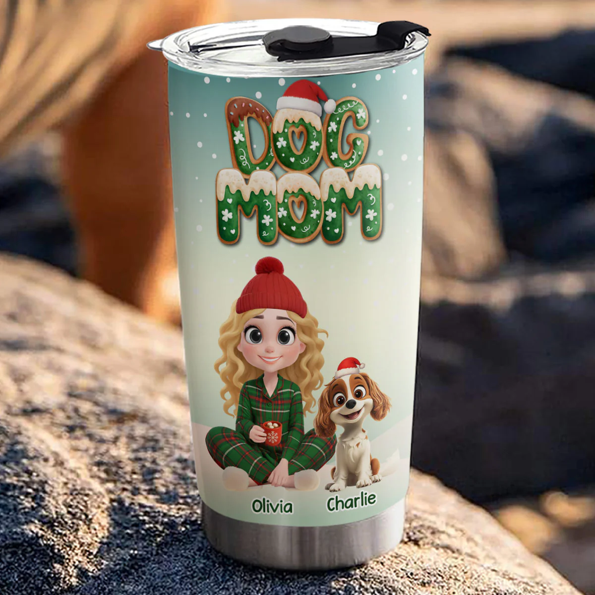 Christmas Cookie - Personalized Custom 3D Inflated Effect Tumbler - Image 2