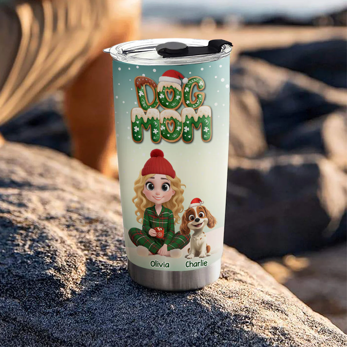 Christmas Cookie - Personalized Custom 3D Inflated Effect Tumbler - Image 3