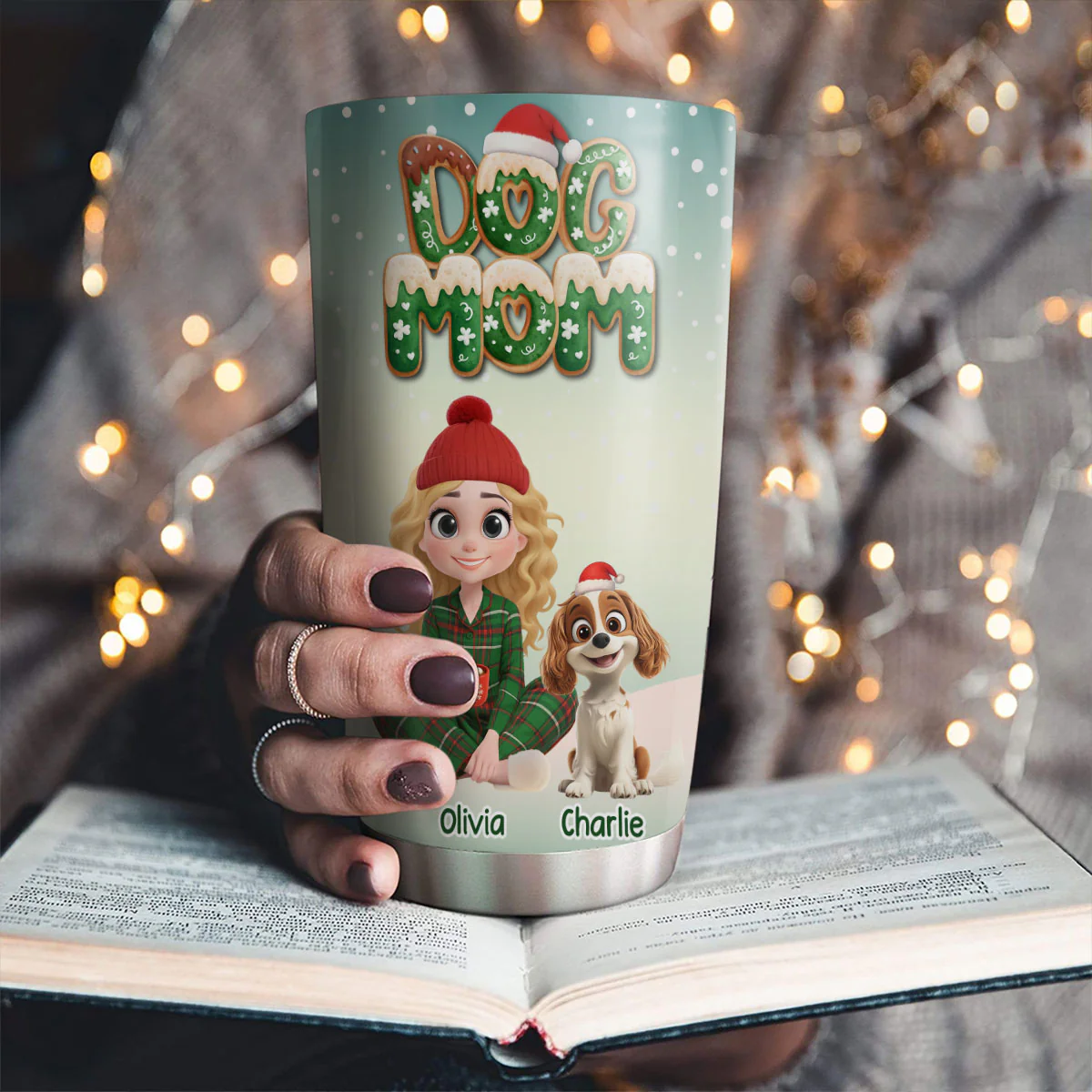 Christmas Cookie - Personalized Custom 3D Inflated Effect Tumbler - Image 5