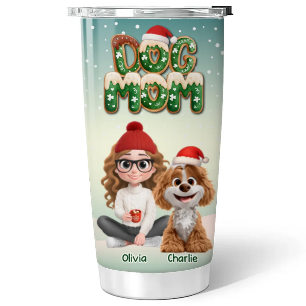 Christmas Cookie - Personalized Custom 3D Inflated Effect Tumbler - Image 6