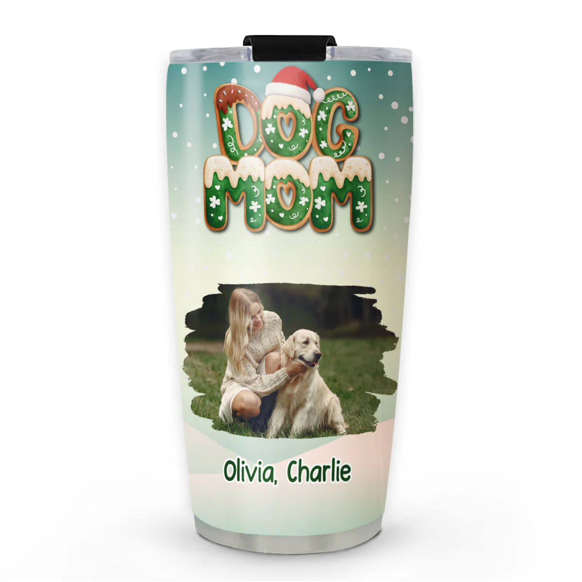 Christmas Cookie Photo - Personalized Custom 3D Inflated Effect Tumbler