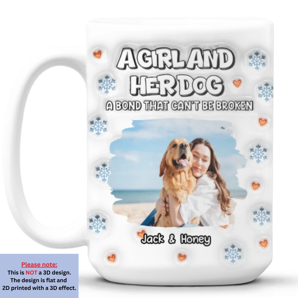 Christmas Day With Dog Mom Ver Photo 2 - Personalized Custom 3D Inflated Effect Mug - Image 8