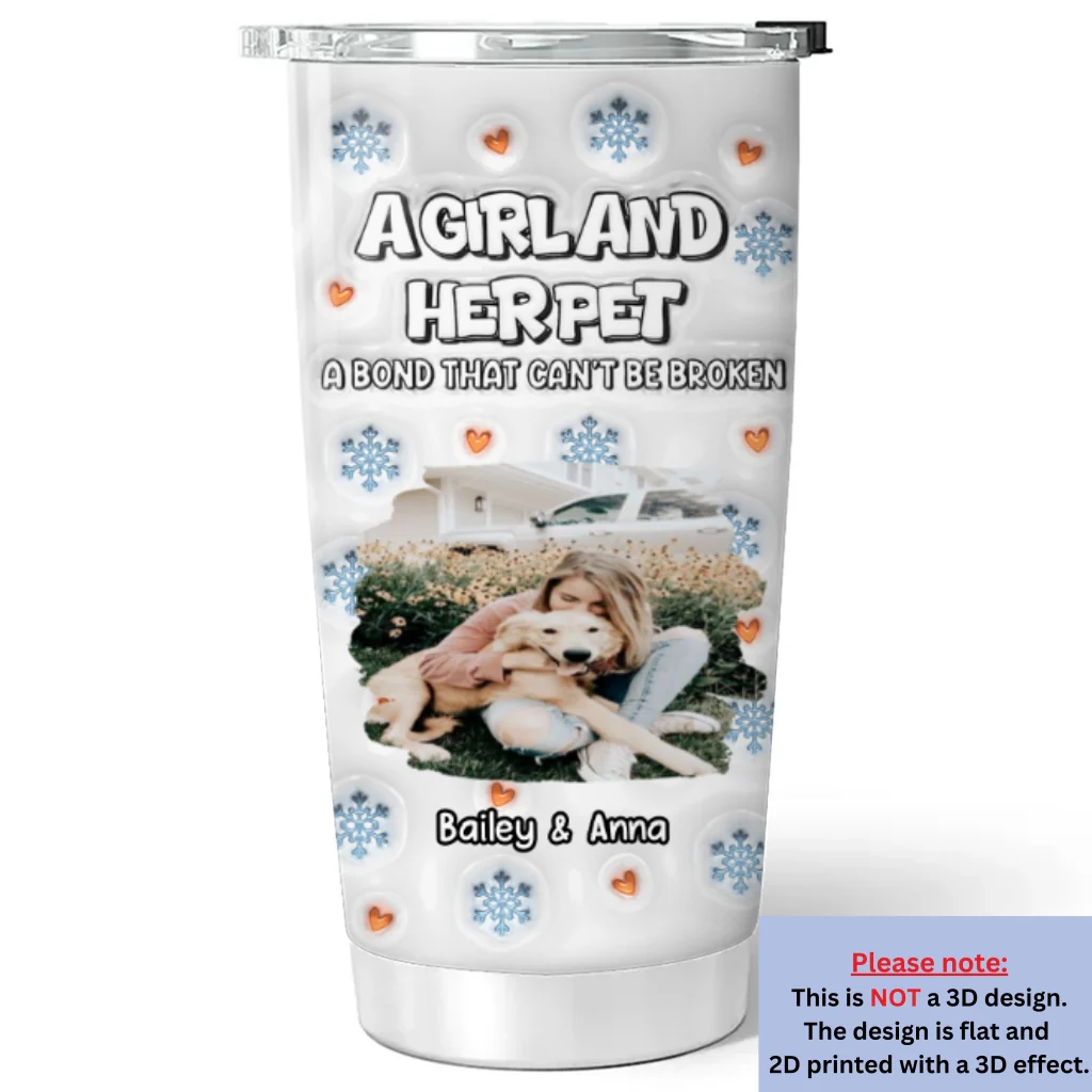 Christmas Day With Fur Mom Ver 2 Photo - Personalized Custom 3D Inflated Effect Tumbler - Image 6