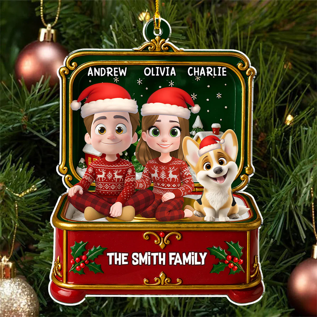 Christmas Gift - Personalized Custom Acrylic Ornament - Image 2