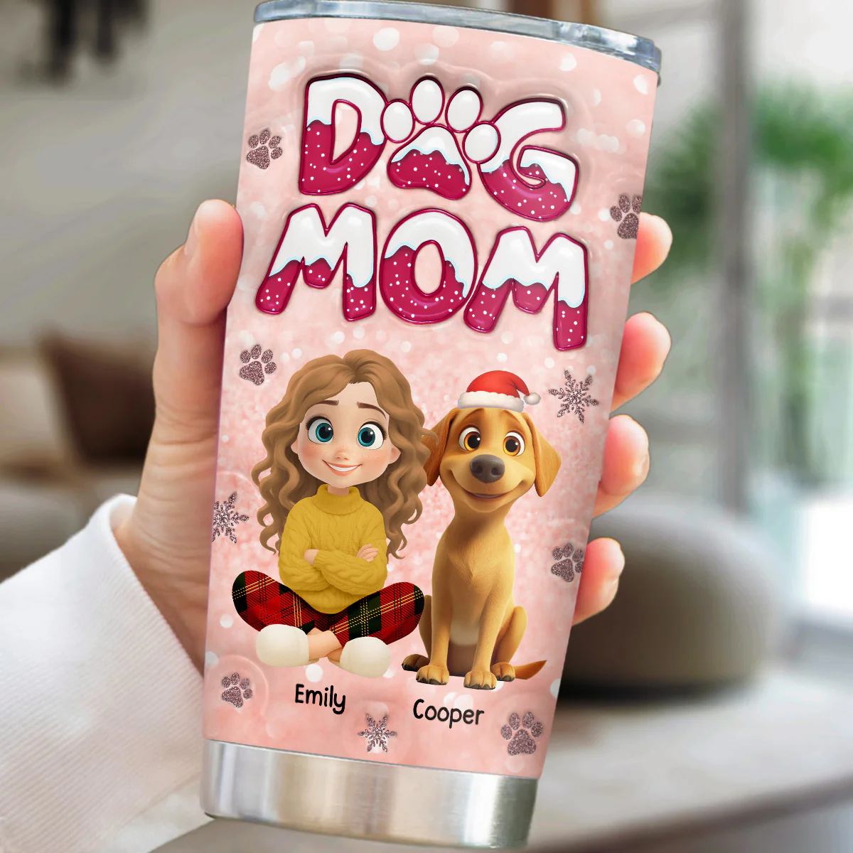 Christmas Is Coming To Paw - Personalized Custom 3D Inflated Effect Tumbler - Image 5