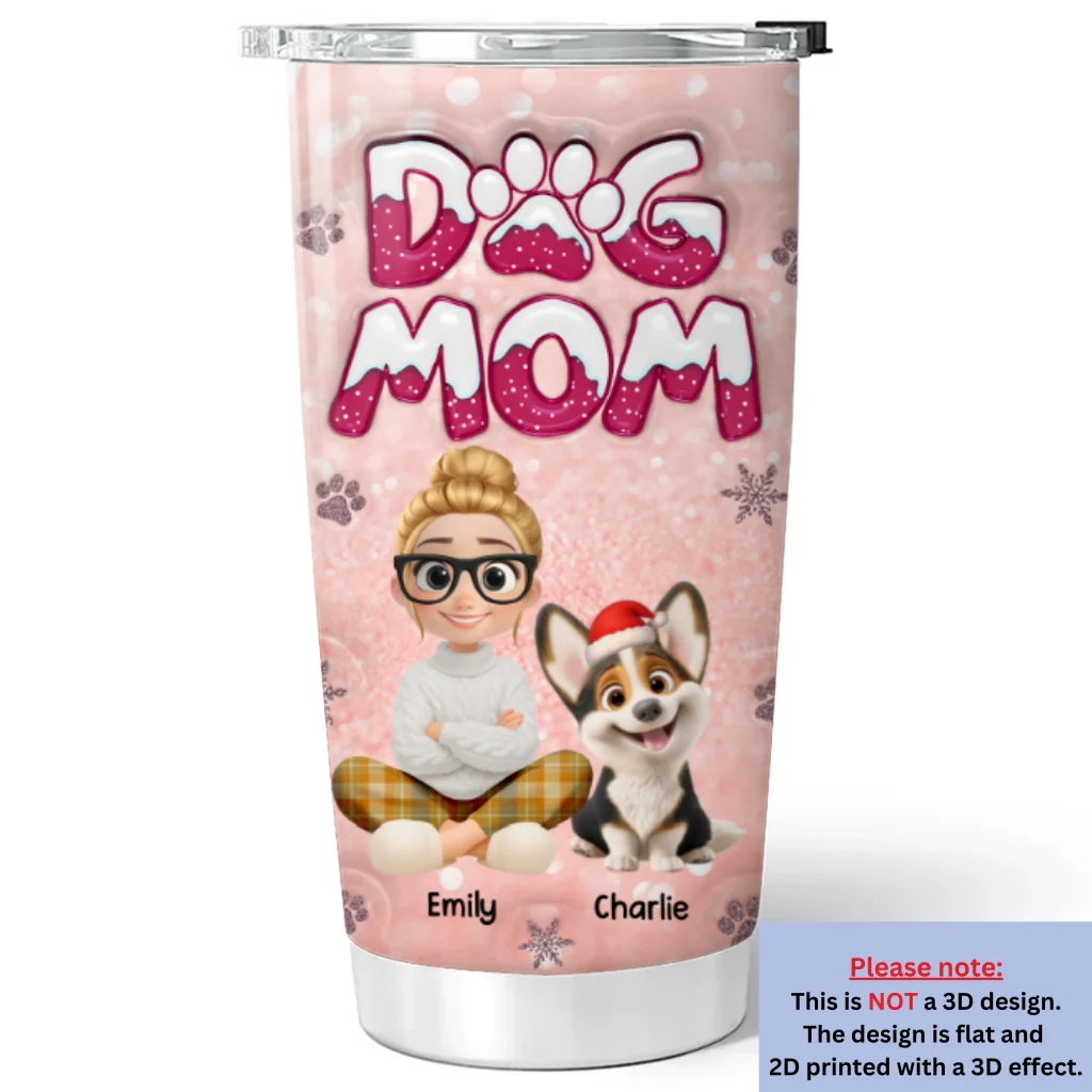 Christmas Is Coming To Paw - Personalized Custom 3D Inflated Effect Tumbler - Image 6