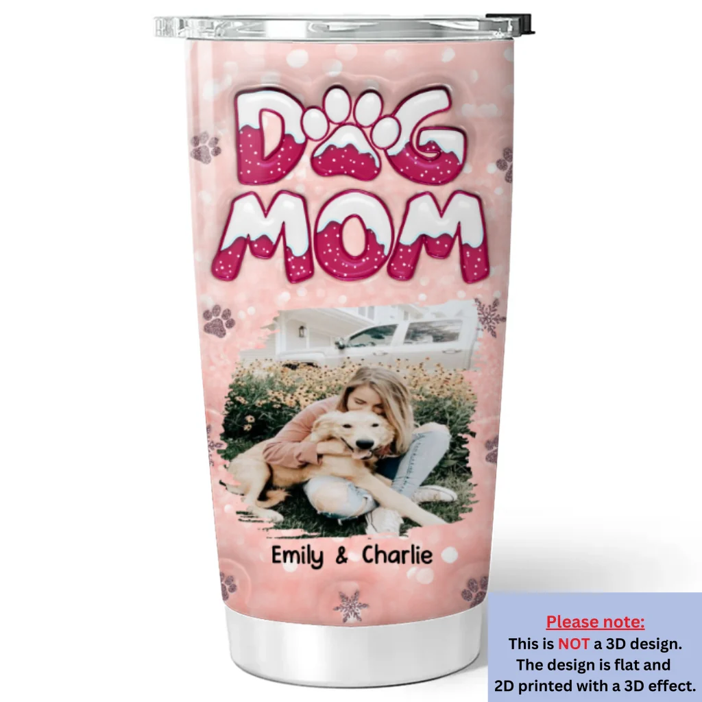 Christmas Is Coming To Paw Photo - Personalized Custom 3D Inflated Effect Tumbler - Image 4