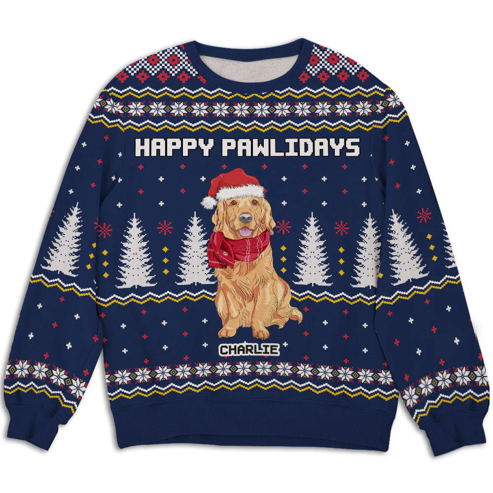 Christmas Pet Pattern - Personalized Custom All-Over-Print Sweatshirt