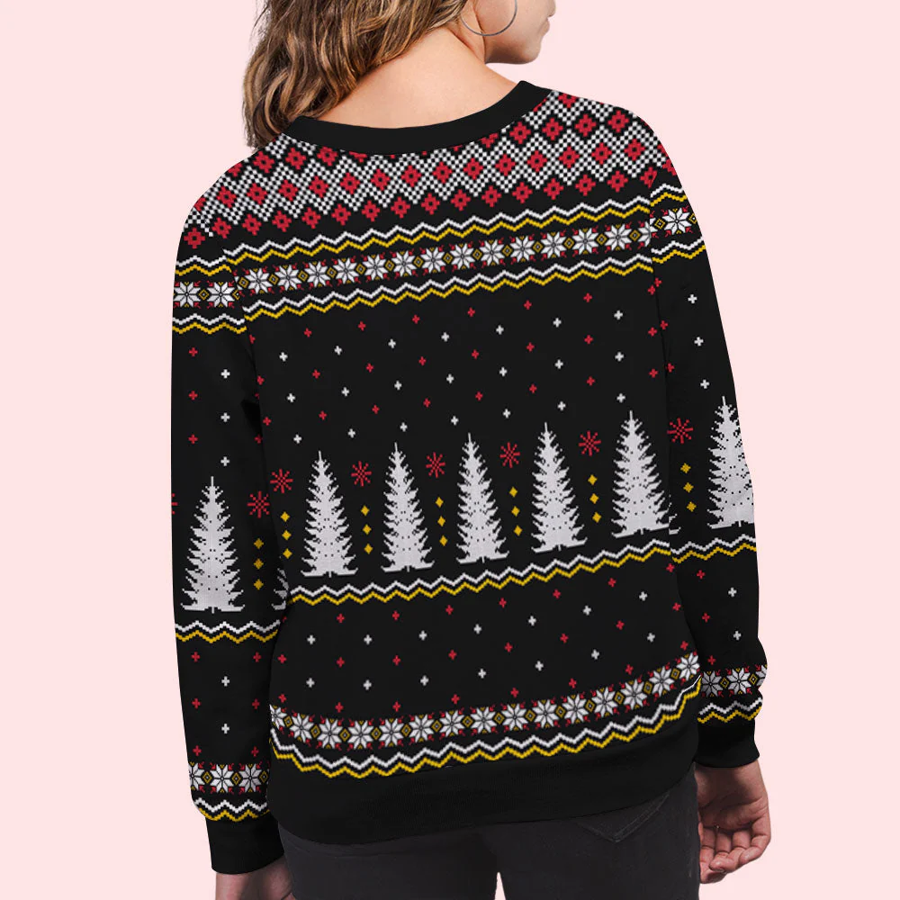 Christmas Pet Pattern - Personalized Custom All-Over-Print Sweatshirt - Image 7