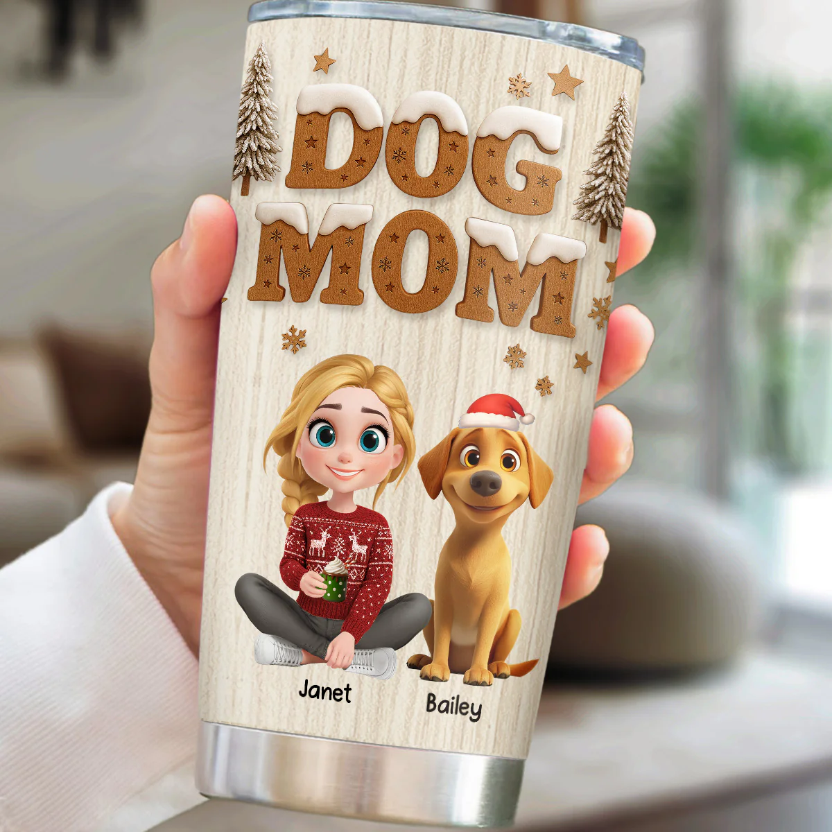 Christmas Snowball - Personalized Custom Tumbler - Image 2