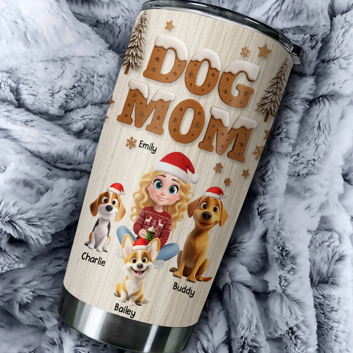 Christmas Snowball - Personalized Custom Tumbler - Image 4