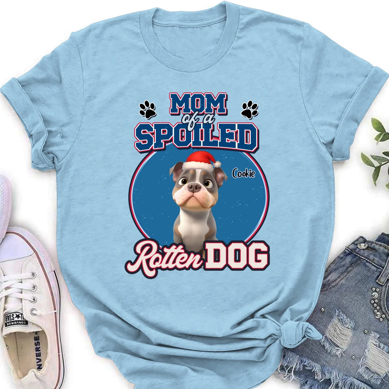 Christmas Spoild Rotten Dogs - Personalized Custom Women's T-Shirt - Image 7