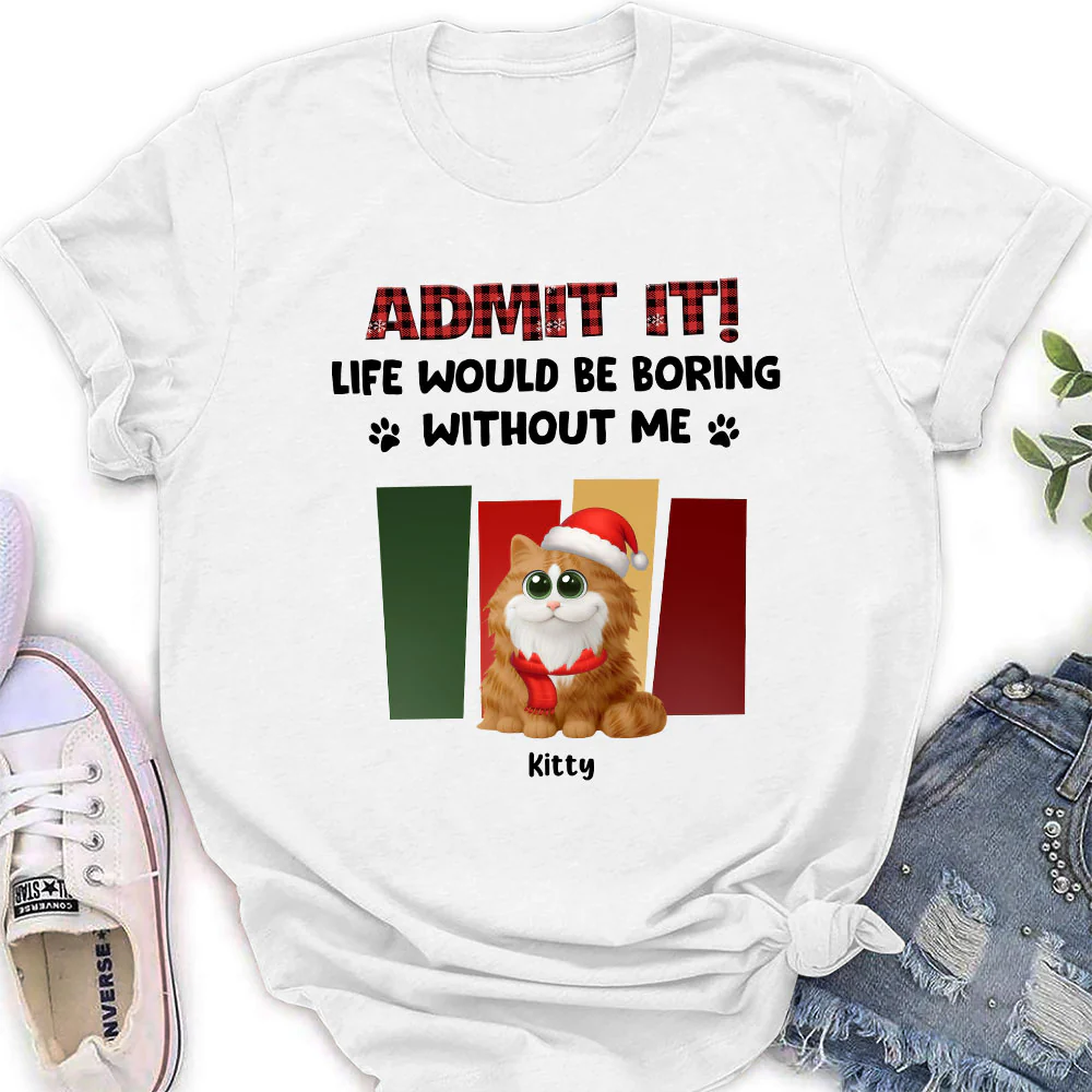 Christmas Without Me - Personalized Custom Women's T-shirt - Image 3