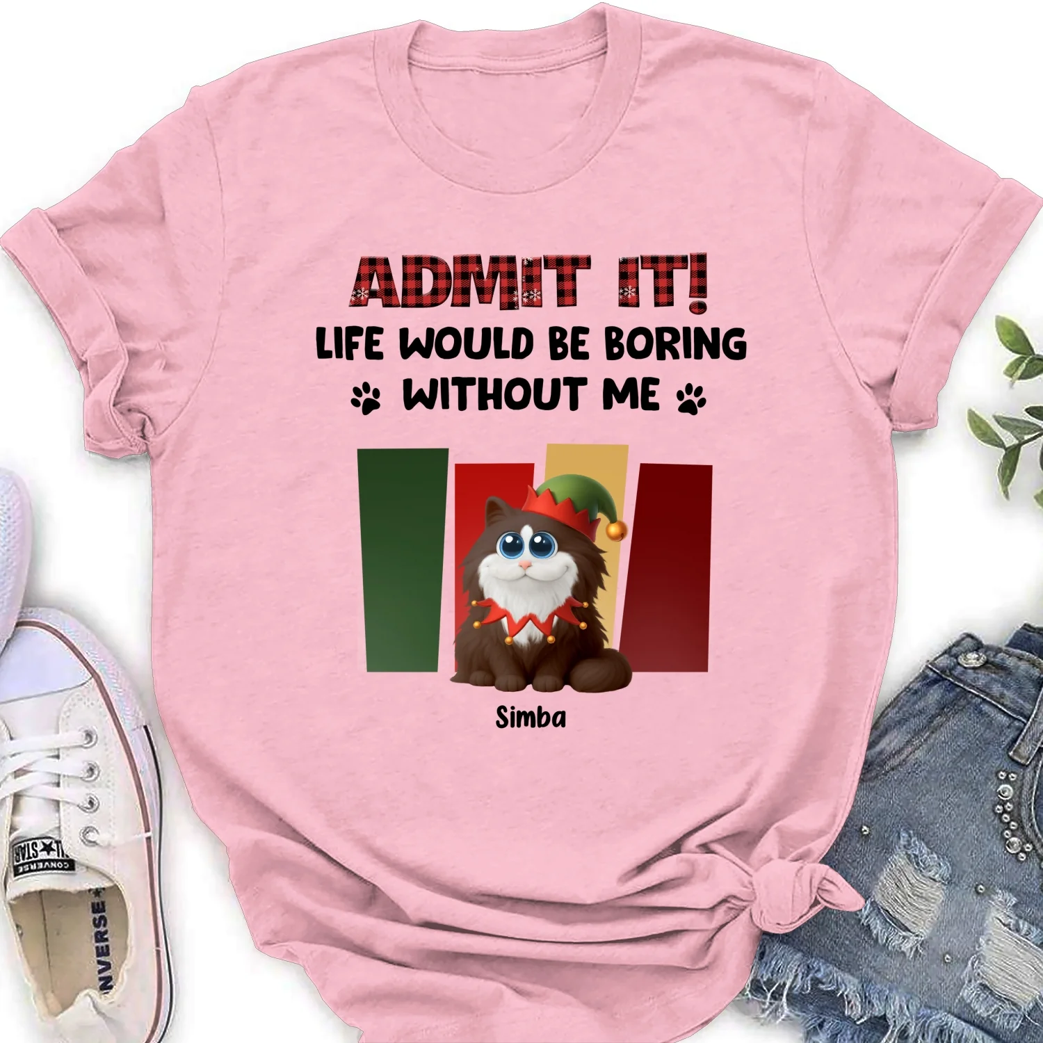Christmas Without Me - Personalized Custom Women's T-shirt - Image 8