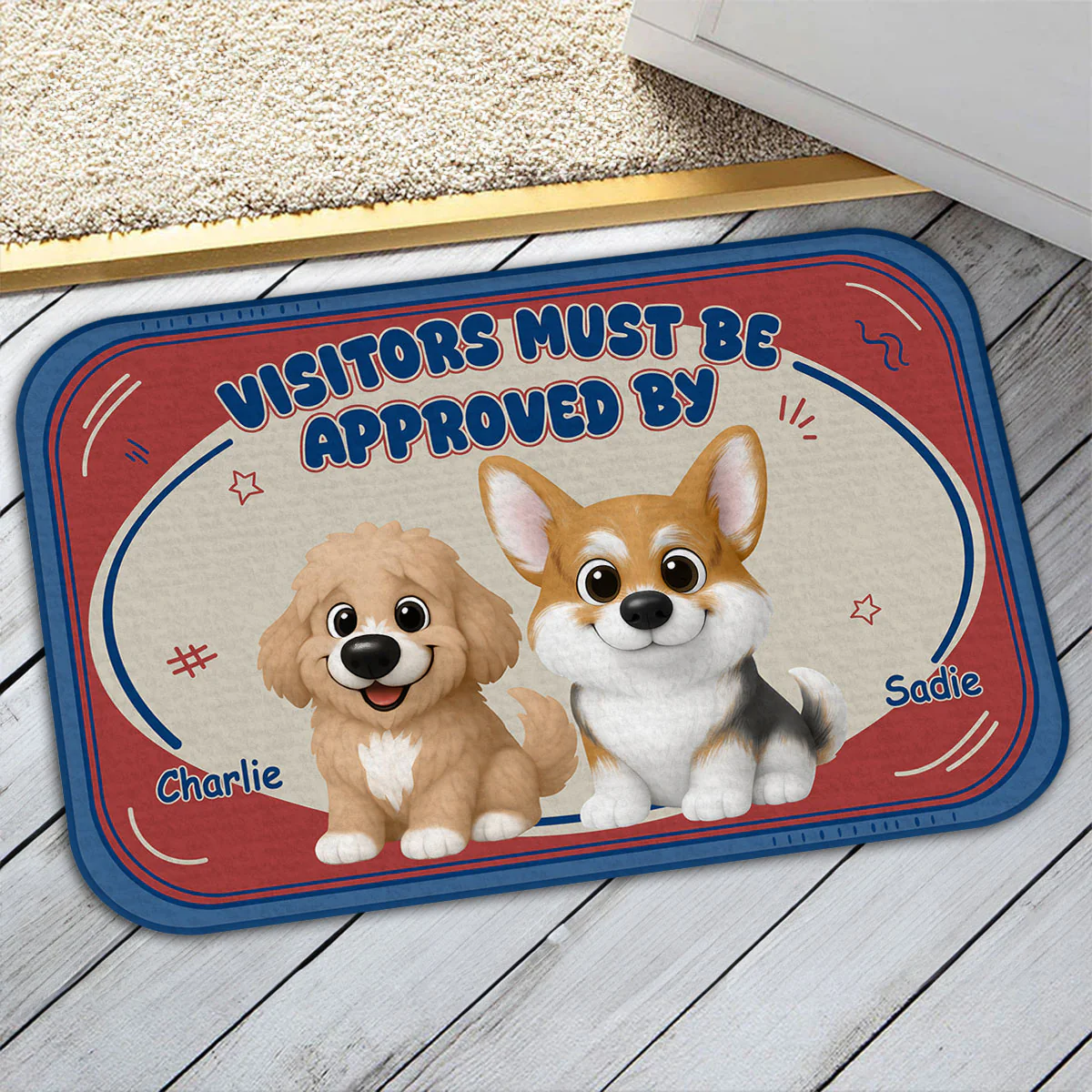 Chunky Dog Funny - Personalized Custom Doormat - Image 3