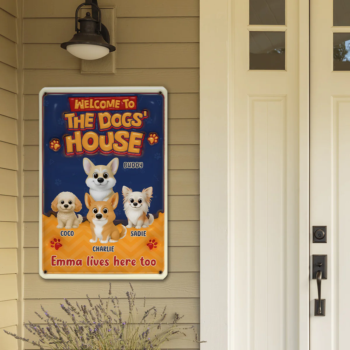 Chunky Dog Staffs - Personalized Custom 3D Inflated Effect Metal Sign - Image 2