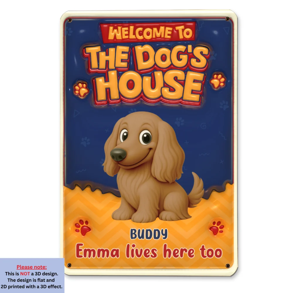 Chunky Dog Staffs - Personalized Custom 3D Inflated Effect Metal Sign - Image 5