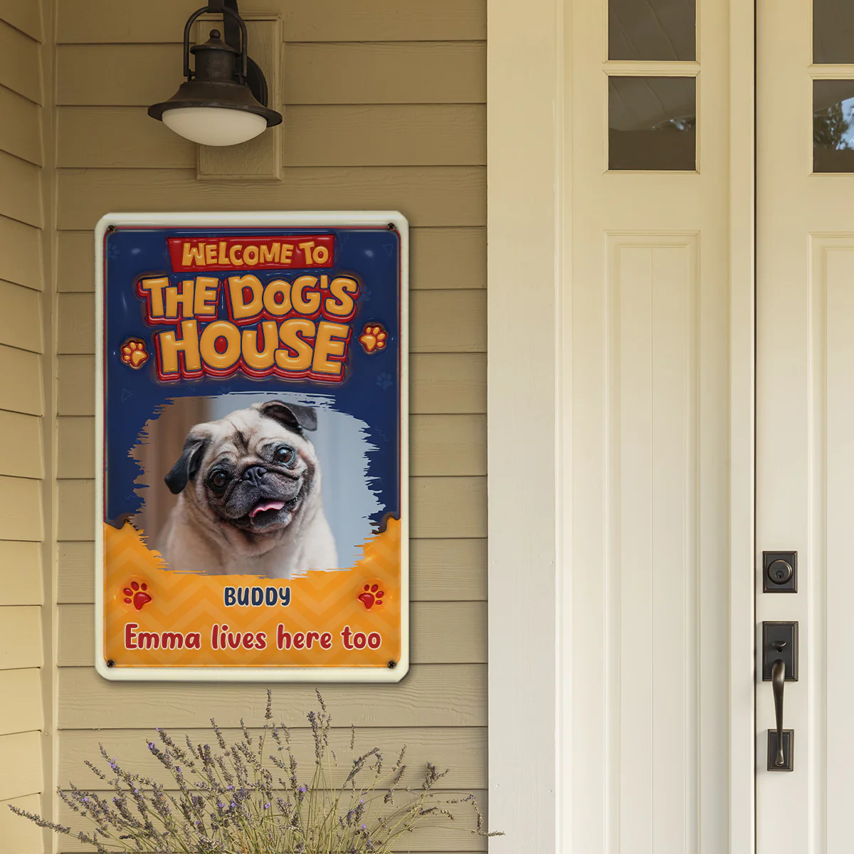 Chunky Dog Staffs Photo - Personalized Custom 3D Inflated Effect Metal Sign - Image 3