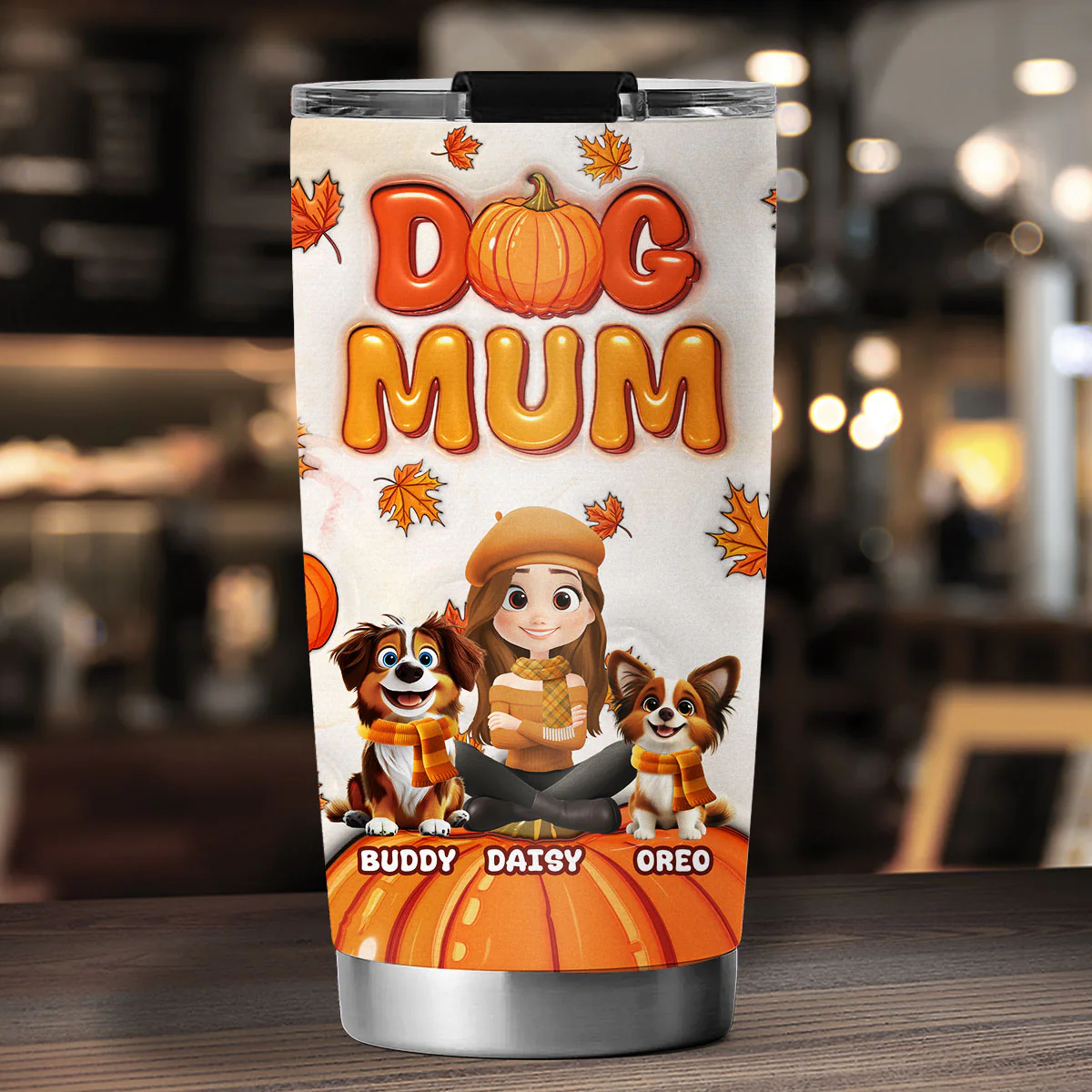 Cinnamon Flavor - Personalized Custom 3D Inflated Effect Tumbler - Image 3