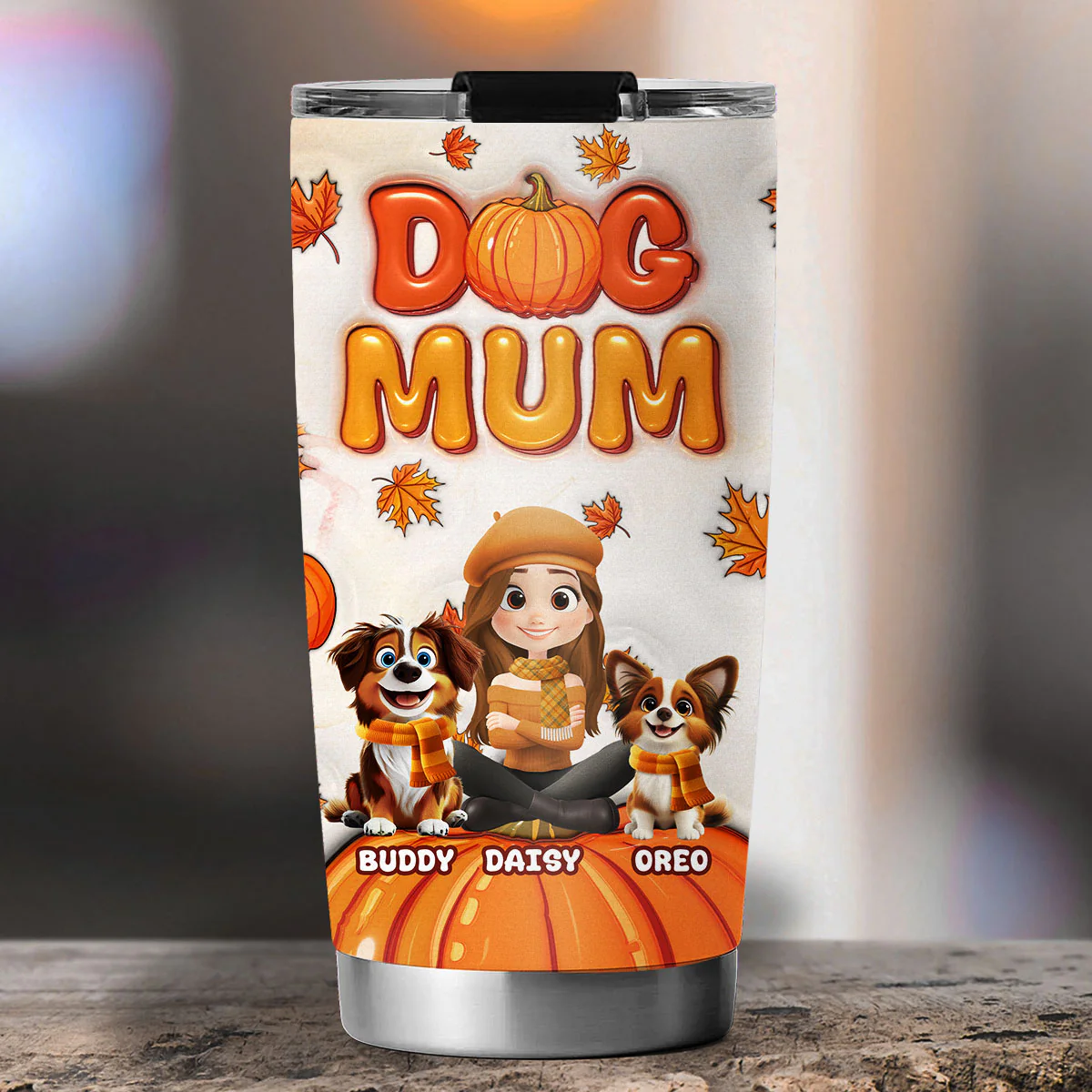 Cinnamon Flavor - Personalized Custom 3D Inflated Effect Tumbler - Image 4