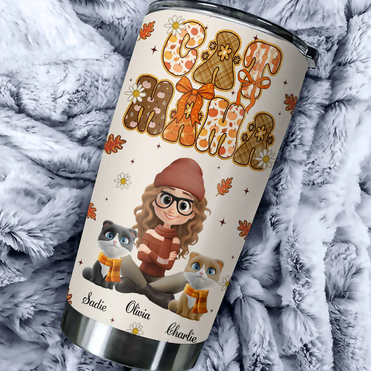 Cinnamon Latte Cat Ver - Personalized Custom Tumbler - Image 2