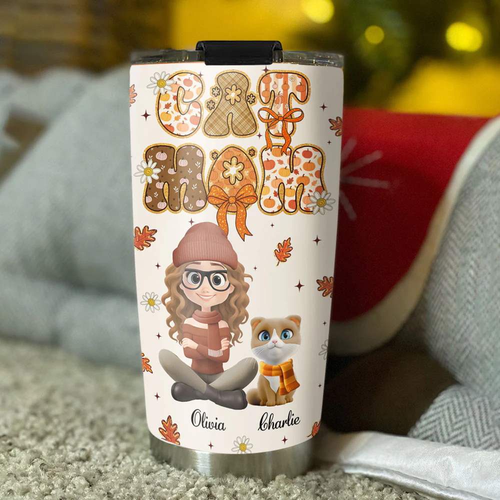 Cinnamon Latte Cat Ver - Personalized Custom Tumbler - Image 4