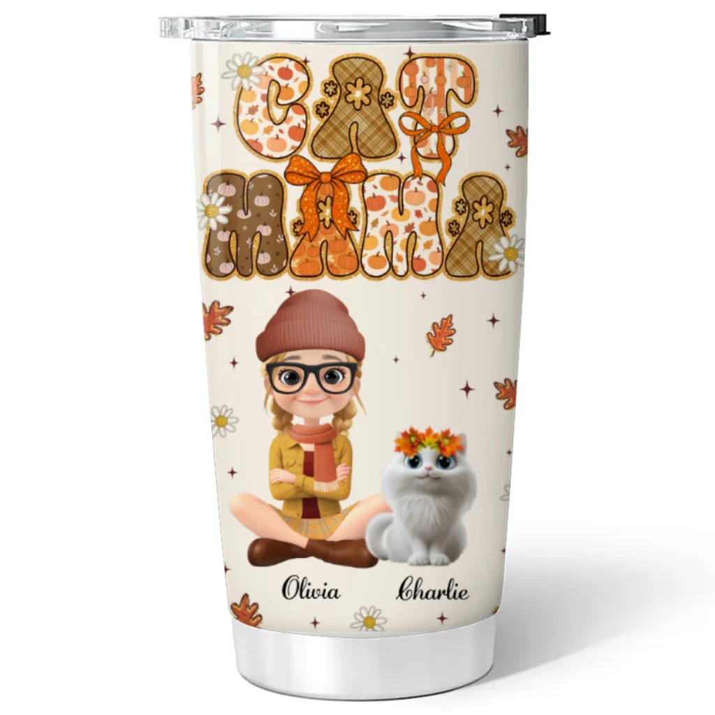 Cinnamon Latte Cat Ver - Personalized Custom Tumbler - Image 6