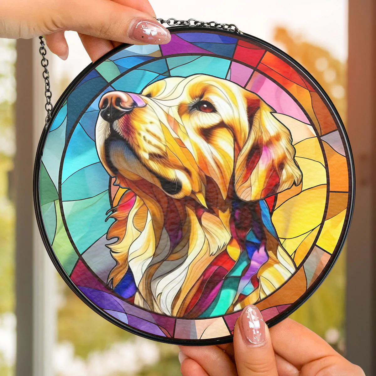 Colorful Pet Face - Personalized Custom Window Hanging Suncatcher - Image 5