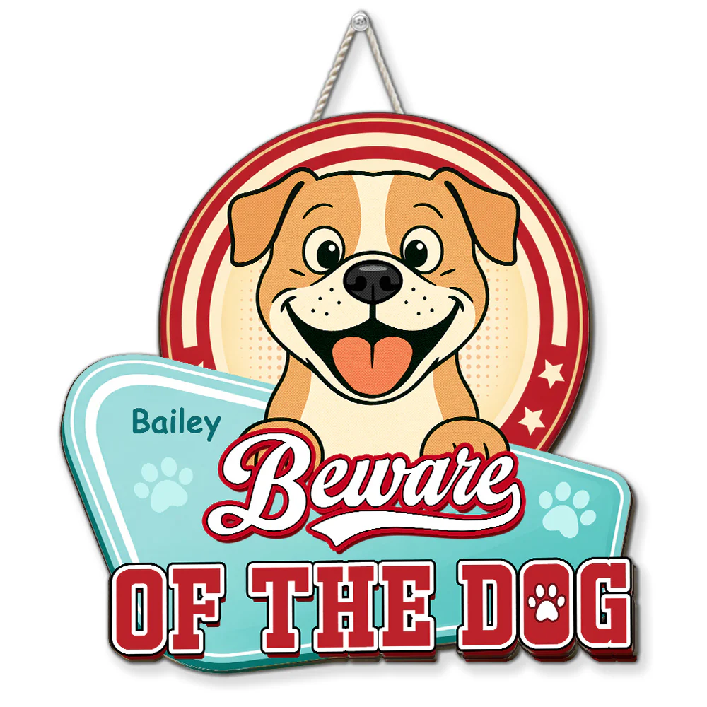 Coming For Dogs - Personalized Custom 3D Effect Wood Sign