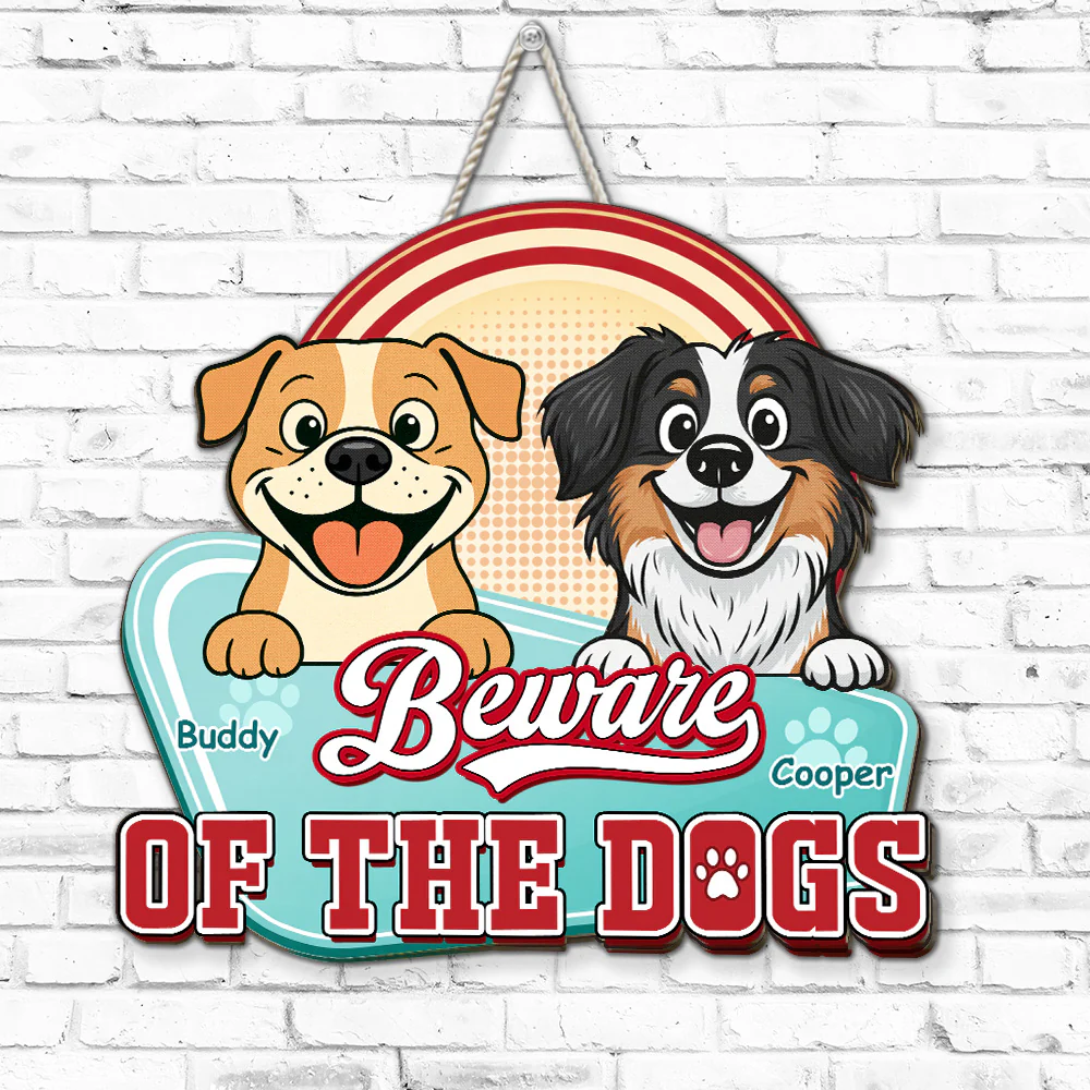 Coming For Dogs - Personalized Custom 3D Effect Wood Sign - Image 3